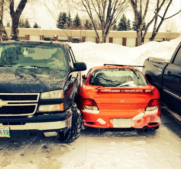 Come out side to go home because of double last period spare and see this. Looks like I'm here till 5.