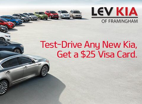 Looking to get into a new car by Spring? Now until 3/31, test drive a new #Kia and get a $25 VISA gift card!