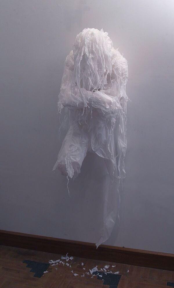 NowThatIsArt's tweet photo. Made out of shredded trash bags http://t.co/PovyoqgPRV