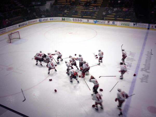 eadanforth's tweet photo. The celebration starts for the Redhawks who win the program's fifth crown. #vtplayoffs http://t.co/iWDbLFQZAF