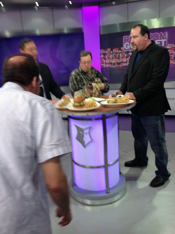 My brother Tim filming The Phantom Gourmet for #maxburger-Longmeadow <a href="/tntburger/">Tim Taillefer</a>