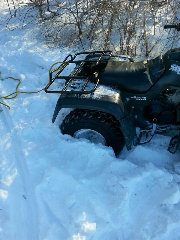 a_lichtenwald's tweet photo. Got fourwheeler stuck pretty good not a good pic tho!#fourwheeler#winter14#woods#grizzly#500# http://t.co/RVtqTKsuV7