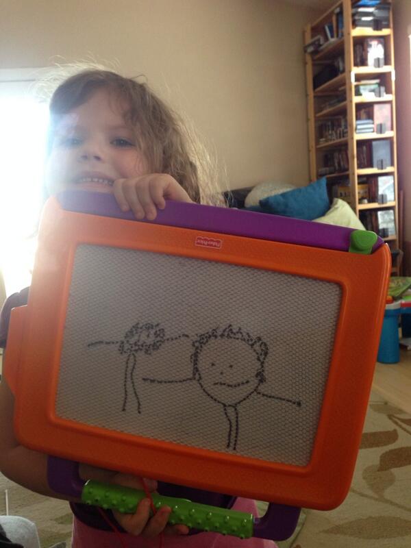 Chloe's drawing of Kaylee and herself.