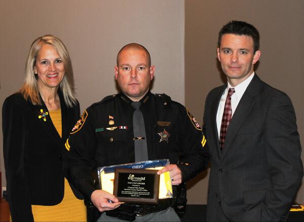 Sheriff's Cpl. Pete Prybal recognized at MADD luncheon w/ national MADD CEO Debbie Weir and <a href="/Bob_Herzog/">Bob Herzog</a> #Local12