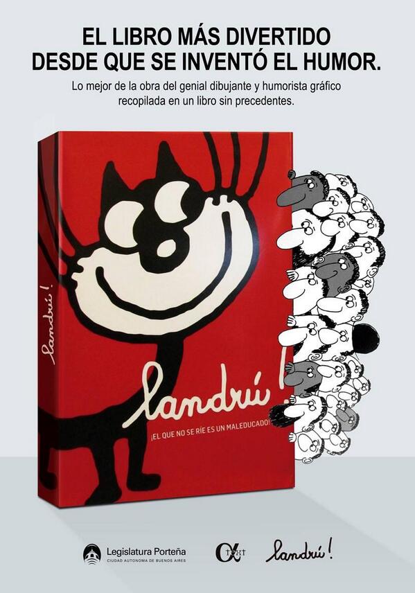 Cartel del libro "El que no se ríe es un maleducado" de #Landrú #humor