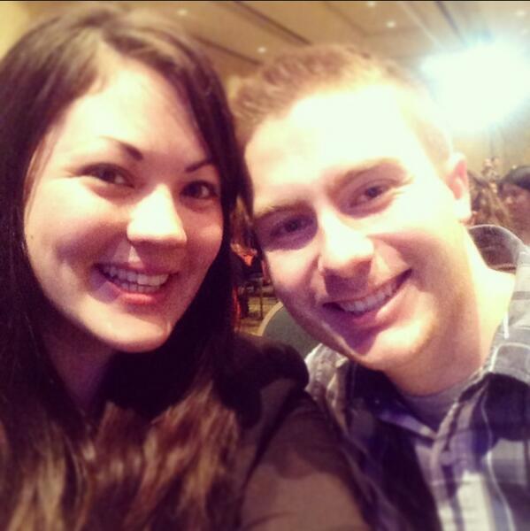 Pre-med team members <a href="/ctmossman/">Cole Mossman</a>  and <a href="/stacyissilly/">Stacy</a> representing at #AMSACON opening keynote!