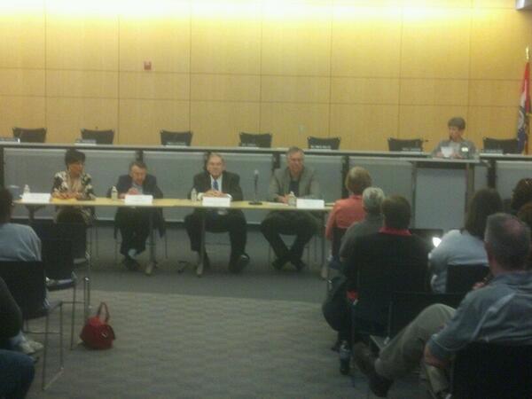 SarahDay24's tweet photo. HSD School Board Candidates at PTA Council, Meet the Candidate Night, moderated by the League of Women Voters. http://t.co/6KqDIkKBLY