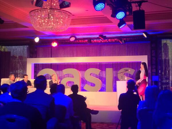 Ciszek's tweet photo. .@VowToBeChic's playing Moneyball at the @OASIS_Summit #OasisSummit http://t.co/53UAAPOlnq