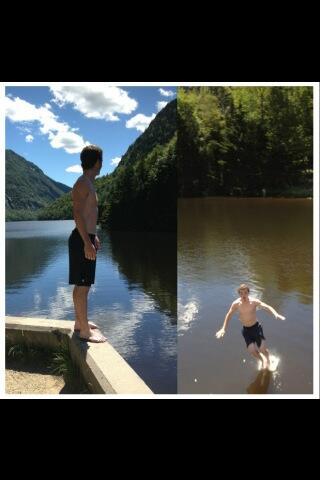 Explore_the_46's tweet photo. #tbt to when my cousin and I took a mid-hike swim in Lower Ausable Lake http://t.co/AWHF6GxRi4