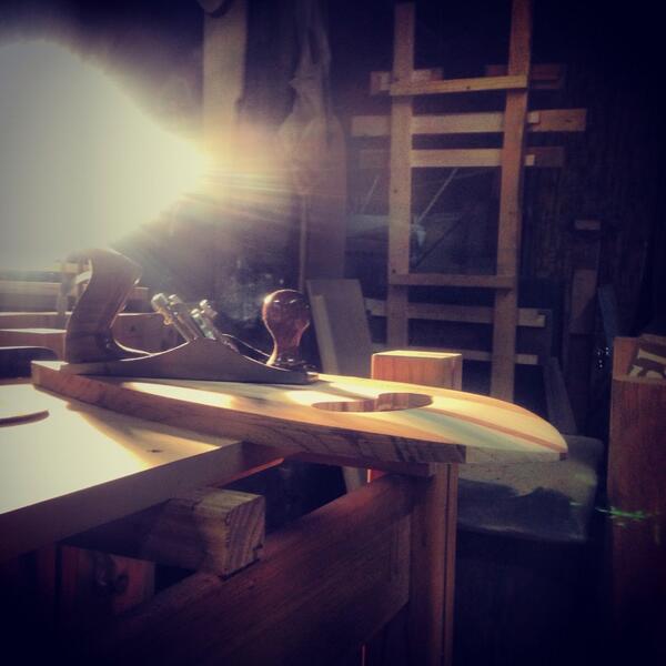 Light after dark. A #shapers job is never done! #handmade #handshaped #surf #bodysurf #handplane #Surfer