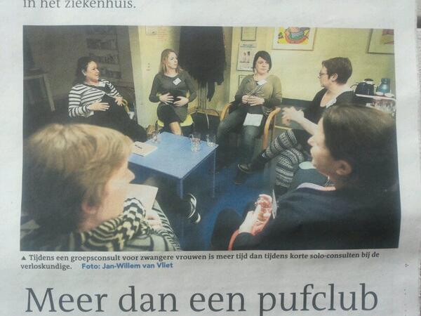 Ingrididema's tweet photo. Kraamverzorgende van @dekraamvogel Georgette @Pots76Gm ondersteunt deelneemsters CenteringPregnancy #groningen http://t.co/puc3SOA8qH