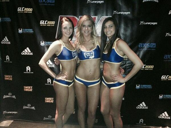 IncaKolaUSA's tweet photo. @RFAfighting #RFA13 weigh in with the @incakolausa ring girls http://t.co/v5xI7gI8Fz