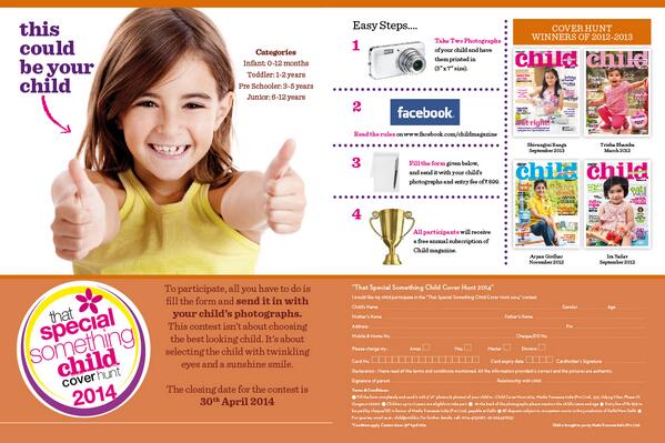 Child_Magazine's tweet photo. CHILD COVER HUNT THAT SOMETHING SPECIAL IS OPEN. PLEASE SEND IN YOUR ENTRIES FOR THE SAME... http://t.co/uikZojXdsx