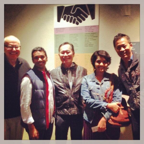 The one and only @GeorgeTakei is watching my show RIGHT NOW you guys!!!! #ANiceIndianBoy #OhMyyy @EWPlayers