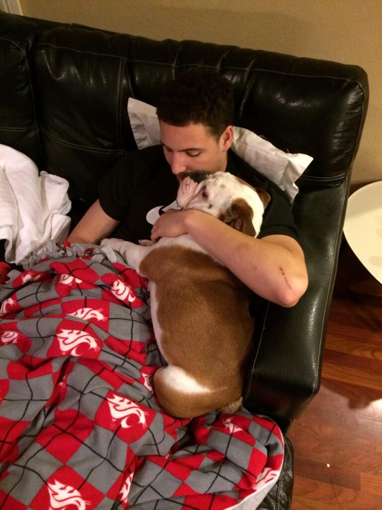 Klay Thompson - Rocco's still waiting for more presents.
