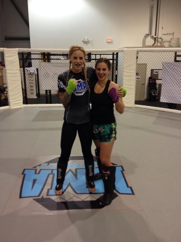 JaniceTheBeast's tweet photo. What a great night of sparring! Helping @krispom w her striking as she prepares for her #MMA pro debut #fighterbabes http://t.co/qdwP3kWzZN