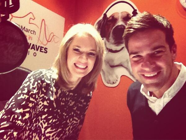 CharlotteHawkns's tweet photo. Join @GethincJones & me live with the #houndwaves breakfast show this morning 6-10am- tune in 87.9fm & Facebook http://t.co/llqJt7KXMt