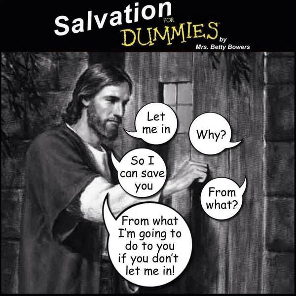 aliveness_ape's tweet photo. Christianity, summed up in one photo. http://t.co/ZNvgvVcWBV