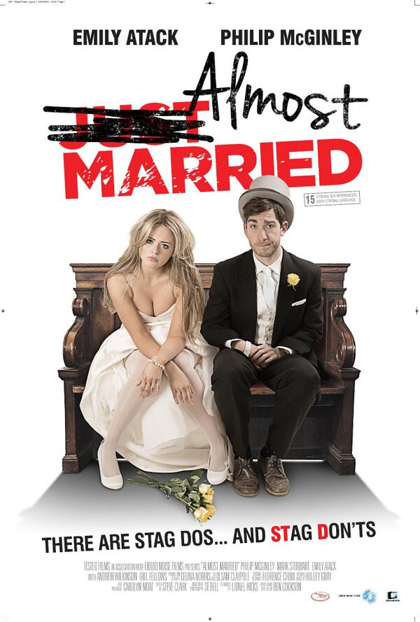 GenesisFilmCo's tweet photo. New hilarious comedy Almost Married being released on 28th March! Starring @EmAtack &amp; @philipmcginley. We can't wait! http://t.co/bOi0AwcvWZ