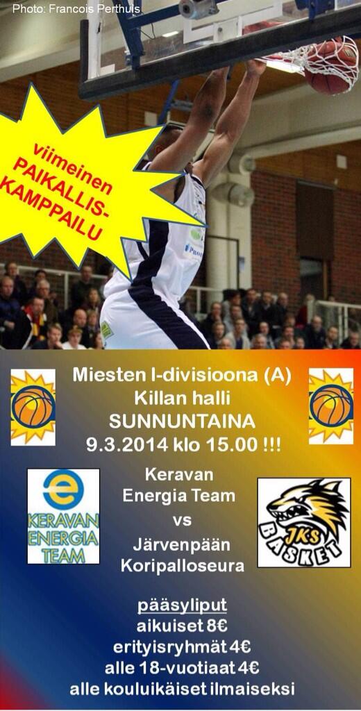 Kerava_M1D's tweet photo. Ylihuomenna Keski-Uudenmaan mieskoripalloilun kevään kohokohta !!! Killan halli su 9.3.2014 klo 15.00. TERVETULOA !!! http://t.co/bD6wQs7kI3