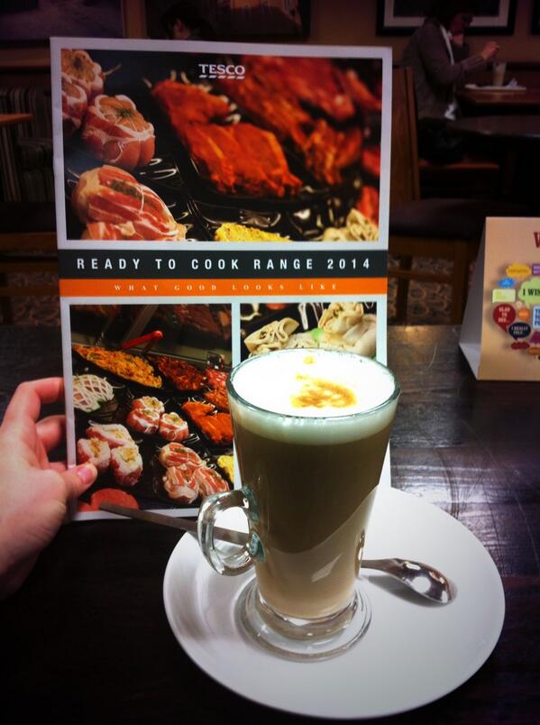 LivCoad's tweet photo. Some light reading over a morning costa latte #newrange #exciting #meat #readytocook2014 http://t.co/FkkLrJn9En