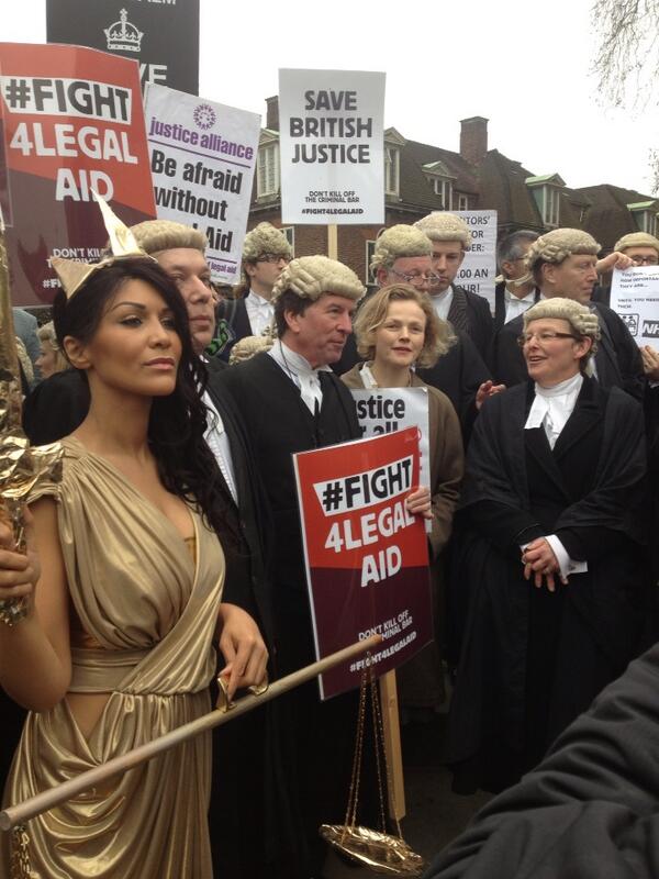 lincolnslawyer's tweet photo. Martha Costello at the legal aid protest. Soon she'll be the only silk left "@S_Chelvan: @SECircuit #savelegalaid http://t.co/RSUYyfNYLF"