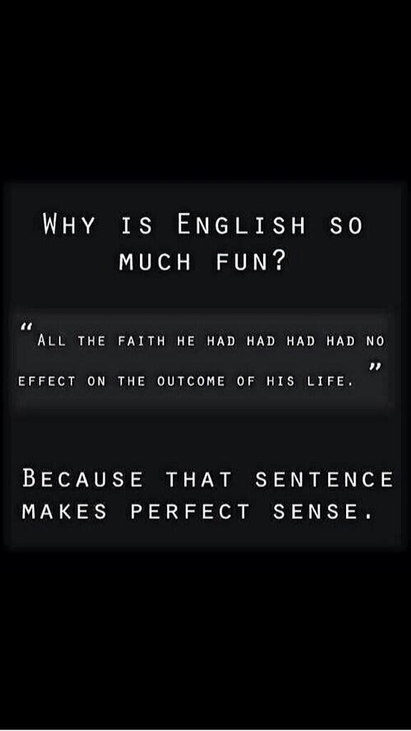 VrCaroline's tweet photo. Yes it makes sense! #English http://t.co/qJyZIh63cY