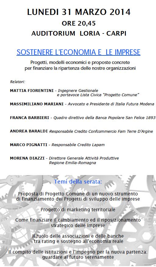 “Progetto Comune” organizza tre incontri su #economia e #sviluppo #imprese del #territorio. bit.ly/NEHN9x