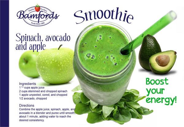 bamfordproduce's tweet photo. #Spinach, #Avocado and #Apple #Smoothie #recipe http://t.co/Cri9bVIwE6