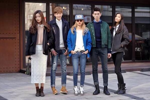 Seung__Su's tweet photo. [페북] streetper 사진 입니다! :).                         모델 박소민, 오승수, 여연희, 한승수, 현지은 Street Style , Korea Seoul 2014 .3 http://t.co/3wDZJrEpZy