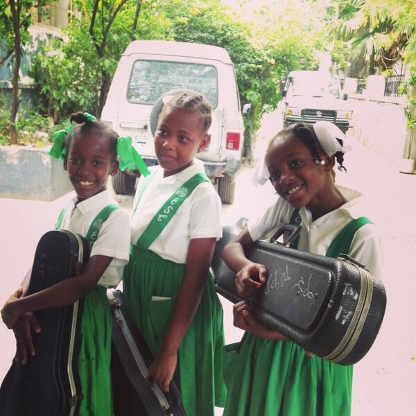 SingWithHaiti's tweet photo. We're in PAP to visit the music school! lots of need here - Scholarships, Instruments, etc. but lots of joy too! http://t.co/ie1hWAlu5X