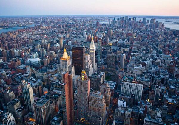 _Paisajes_'s tweet photo. Vista aerea de la isla de Manhattan, Nueva York, USA. http://t.co/fR710aoWzM