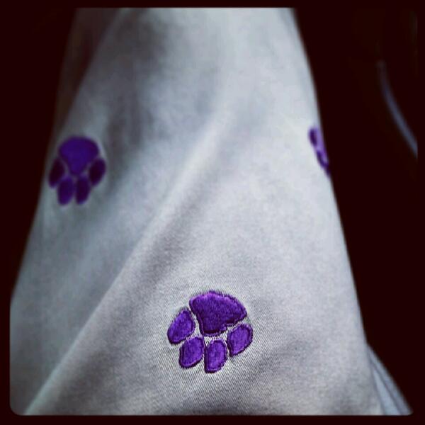 DarAtLarge's tweet photo. Paw print @DarlingtonTiger  pants day http://t.co/0IDBQUPYDi