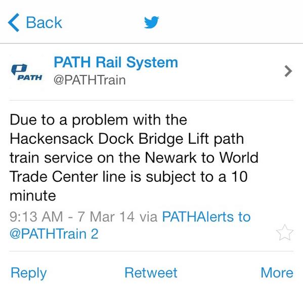 FakePATHNYNJ's tweet image. ...wait for it...wait 10 minutes for it...DELAY!