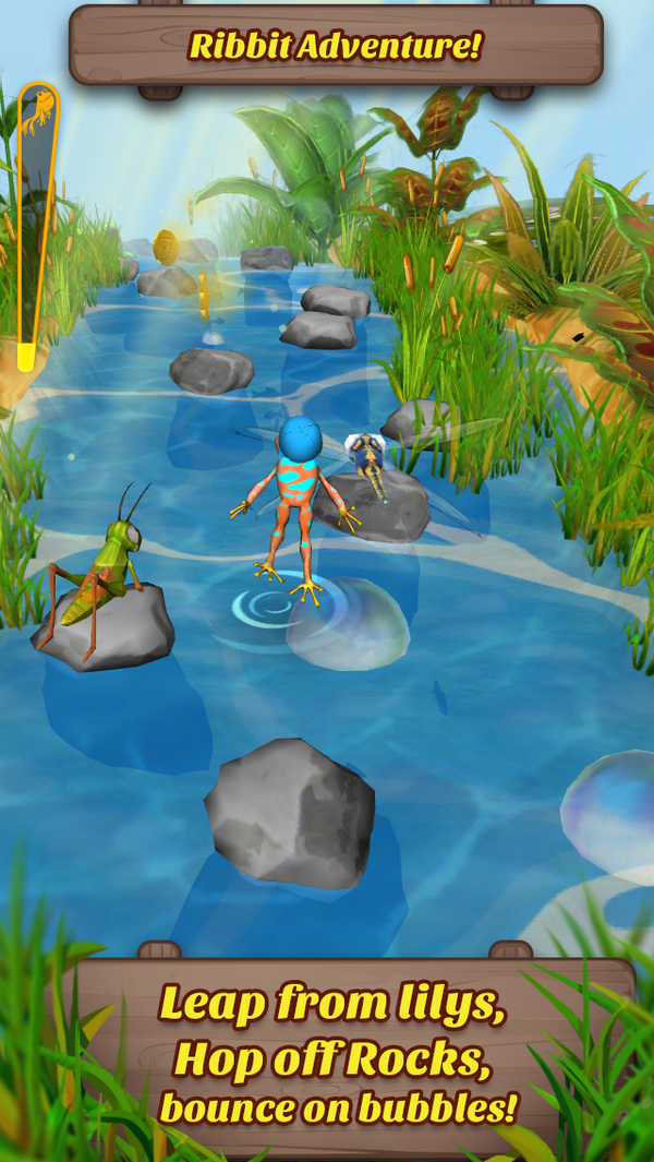 SplashDashGame's tweet photo. Ribbit Adventures! Leap from lilys, Hop off Rocks, bounce on bubbles! Splash Dash: 
https://t.co/fymFkpn0gu #game http://t.co/kk5eQmkbJH