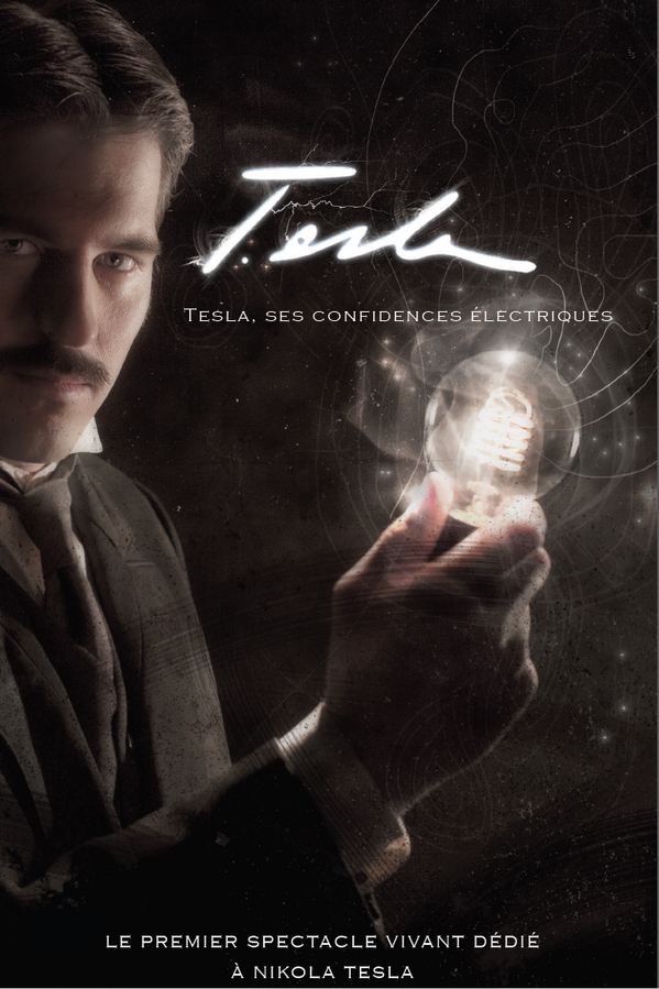 teslaspectacle's tweet image. New design on poster for the show @teslaspectacle by Mila Gajin