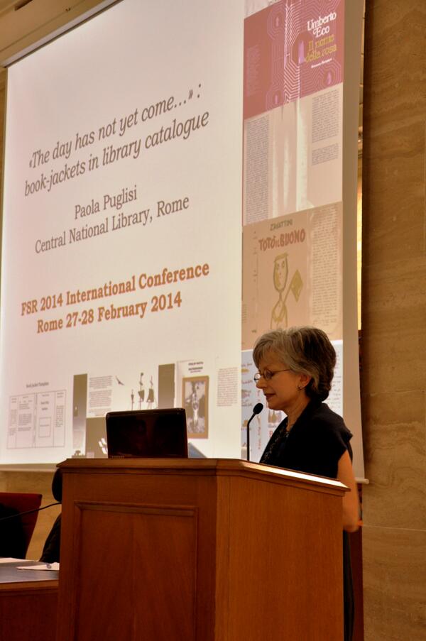 FSR2014_conf's tweet photo. The presentation by Paola Puglisi about book-jackets in library catalogue #FSR2014 is online! http://t.co/uplF3nyL6Y http://t.co/HmzcvLlabq