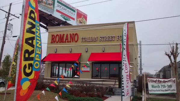 RomanoItalianLA's tweet photo. Romano is open! Our Grand Reopening is underway.  Try our new Pizzettas for half price through March 9! http://t.co/EqxlguyvXz