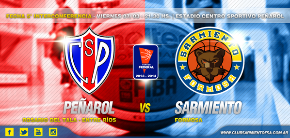 ★★★ PEÑAROL VS SARMIENTO ★★★ 
• VIERNES 07 de Marzo, 2014. 
• 21.30hs. 
• Estadio: Centro Sportivo Peñarol.