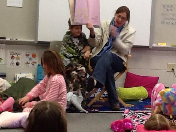 JMullannix's tweet photo. Guest reader #4! It's Ms. Waters! #vpetweets #pjday http://t.co/ciFlj0tKxs