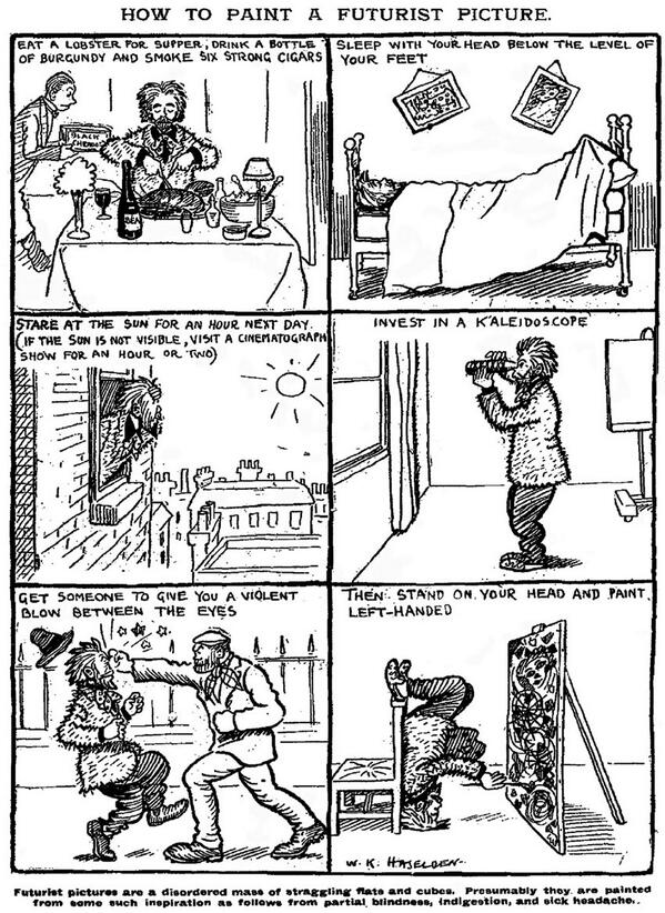 As part of our #ItalianFuturism blog series, see British cartoonists’ satiric take on Futurism gu.gg/um17Z