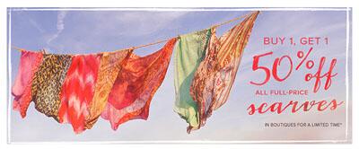 Shoptopia's tweet photo. NOW through 3/10 - #BOGO 50% off on all full-priced #scarves #sale @shopfrancescas http://t.co/DD6io5qa2E http://t.co/xCmiP9XqDK