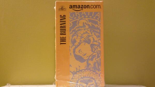 Collectorpimp's tweet image. THE BURNING VHS. Amazon.com exclusive.  Like new. Viewed once. $25 includes US shipping. paypal/ check