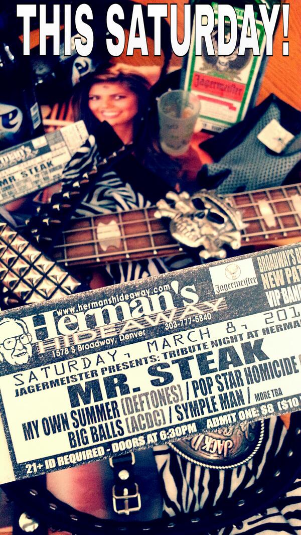 joesego's tweet photo. @GRAV3SERKER 80's hard rock at hermans Saturday buddy! http://t.co/3hooVYuzZM