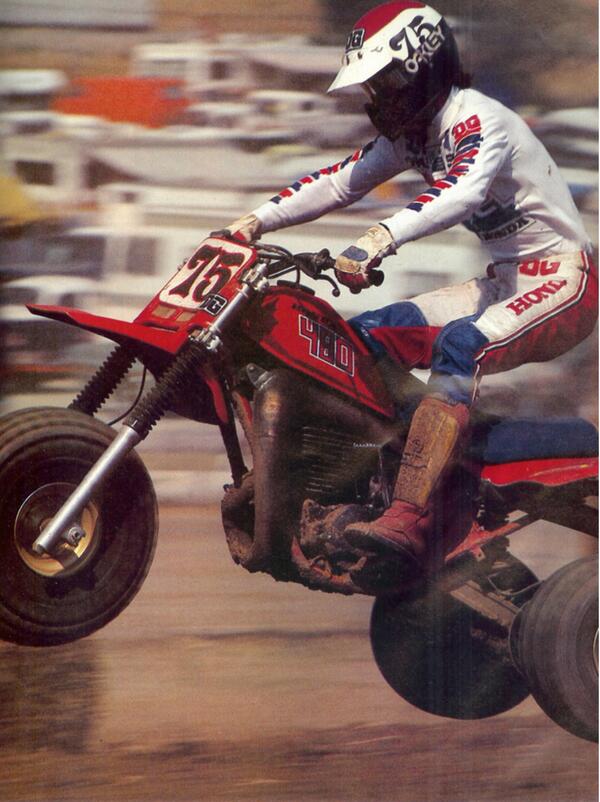 TonyBlazier's tweet photo. Suicide machine of the day. CR480R powered ’82 ATC250R. #DeathWish #Loopout http://t.co/xDxniIulrS