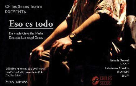 OETeatral's tweet photo. @teatrofacil #EsoEsTodo Sábados 8 a 29 Marzo 7pm @dpcaffe San Rafael Reservas: chilesecosteatro@gmail.com http://t.co/P3ZRZ7tA0w
