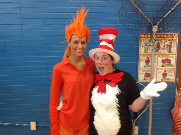 WestonSchool1's tweet photo. The Cat and the Hat and The Fish are here! #readacrossamerica @missmazur23 @Hgraham4 http://t.co/l5QGZEu7zw