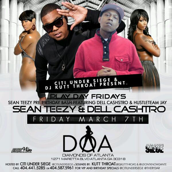 citiundersiege's tweet photo. TONIGHT! PLAYDAY FRIDAY BDAY BASH @BodegaTeezy @djKuttThroat @UdontknowDante @diamondsofatl @TheRYDAR @HustleTeamJAY http://t.co/x5Xwzn1QUV