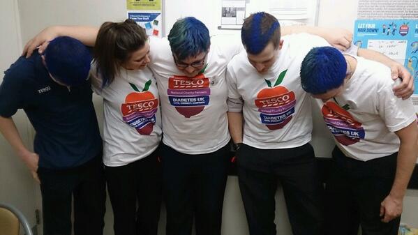 Great fun today even though we were feeling a bit blue. All for a good cause <a href="/DiabetesUK/">Diabetes UK</a>