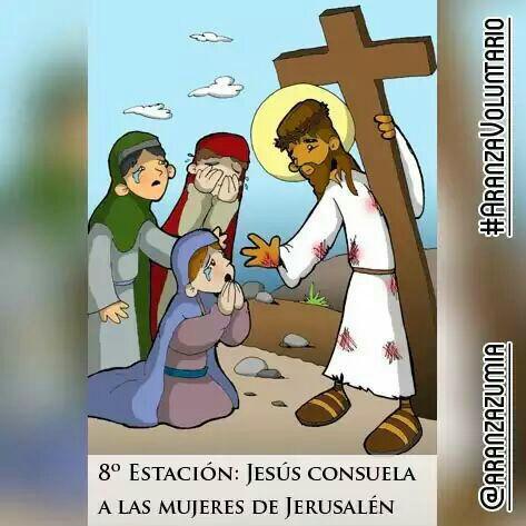 CardozoRoxana's tweet photo. VIII Estación Jesus consuela las mujeres de Jerusalén. #AranzaVoluntario #ViacrucisVirtual http://t.co/ff4GfA3uIw